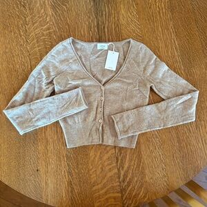 Wilfred Tan Cardigan Sweater